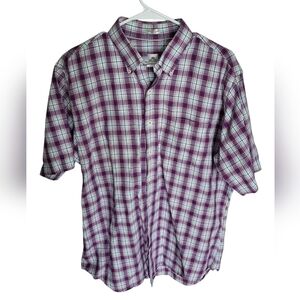 Peter Millar Purple and White Casual Button Down Shirt